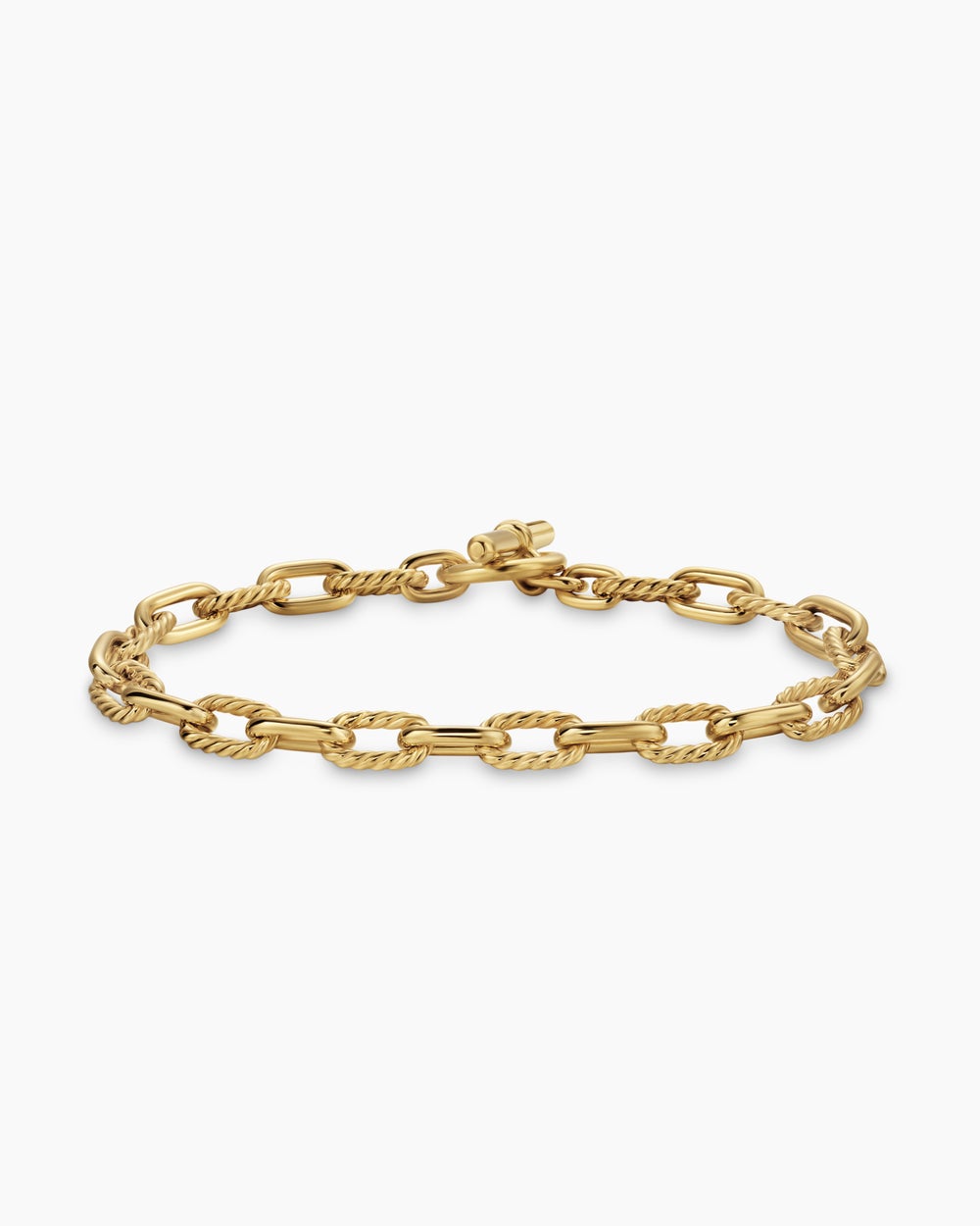 Bracelet chaîne à fermoir en T DY Madison en or jaune 18 carats, 5,5 mm femmes