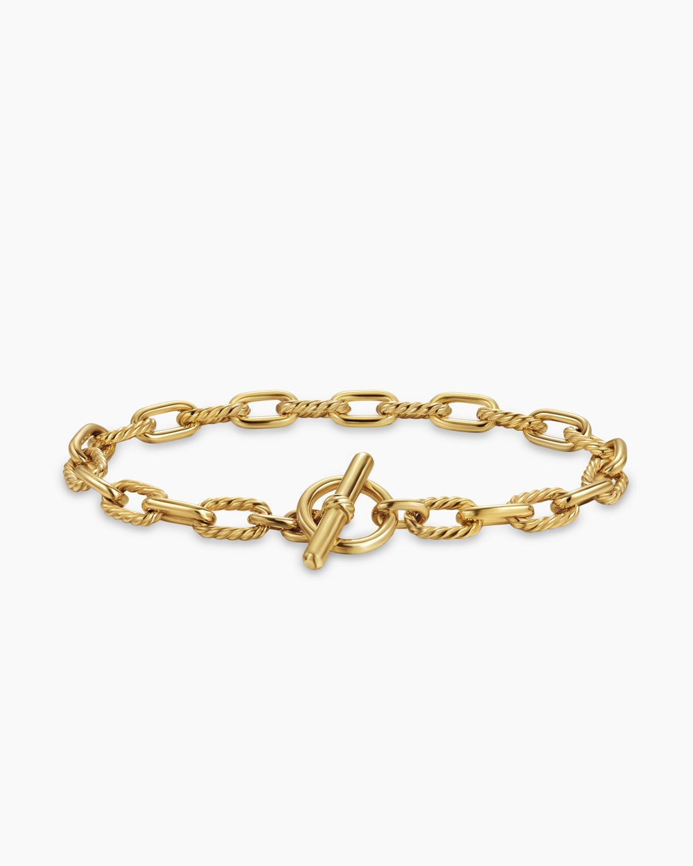 Bracelet chaîne à fermoir en T DY Madison en or jaune 18 carats, 5,5 mm femmes