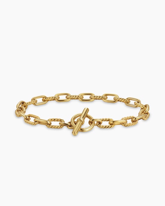 Bracelet chaîne à fermoir en T DY Madison® en or jaune 18 carats, 5,5 mm