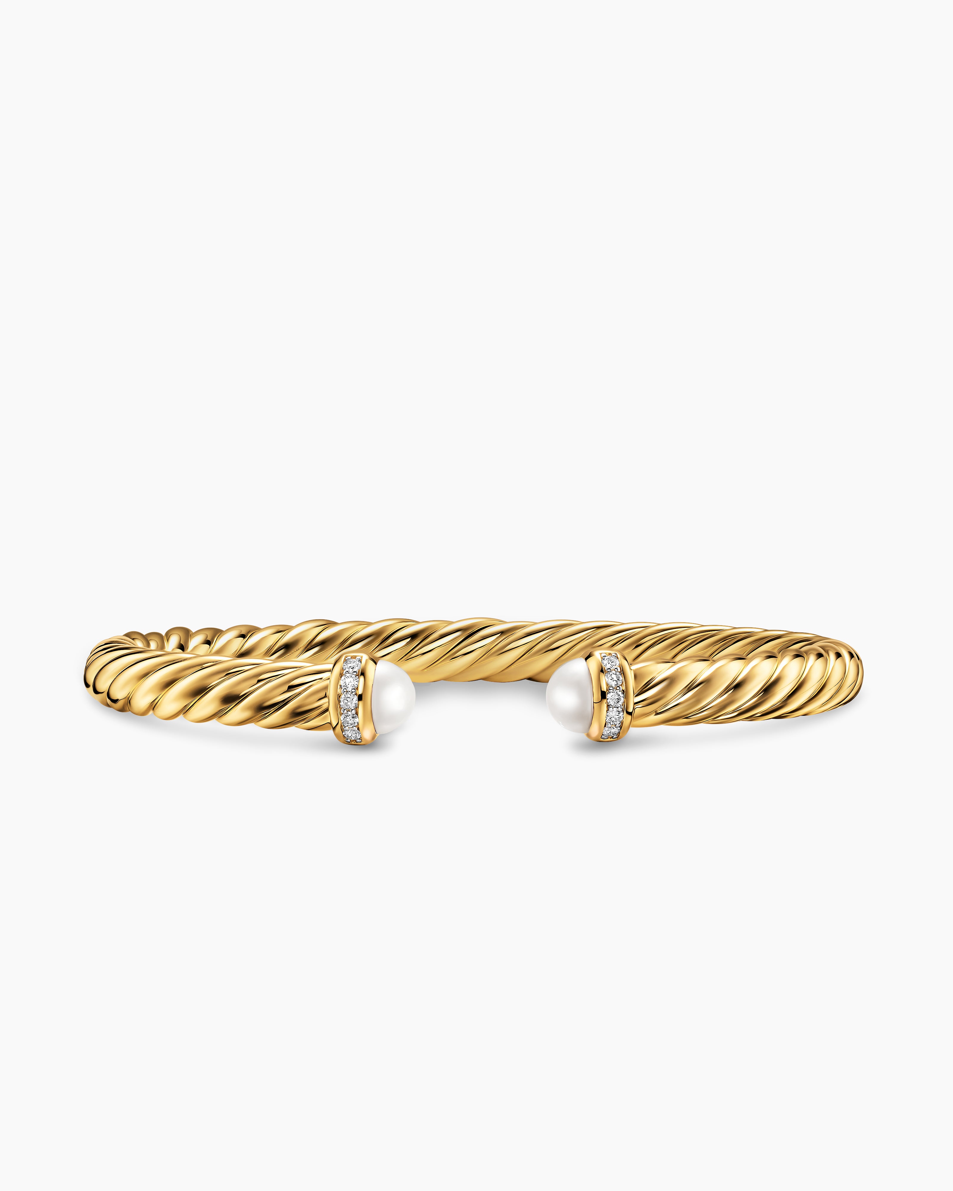 Bracelet Cablespira Flex en or jaune 18 carats avec diamants, 6 mm femmes 