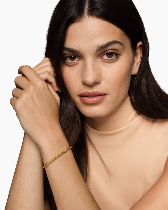 Micro Cablespira® Flex Center Station Bracelet in 18K Yellow Gold, 2.6mm