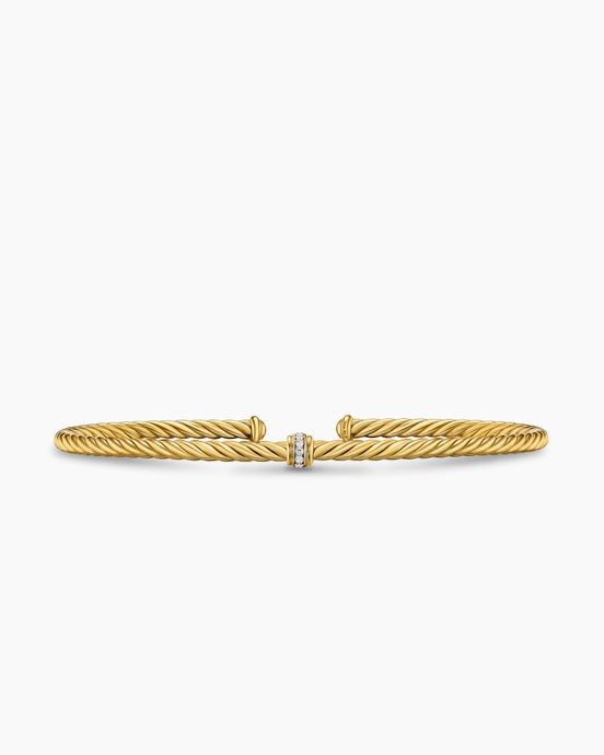 Micro Cablespira® Flex Center Station Bracelet in 18K Yellow Gold, 2.6mm