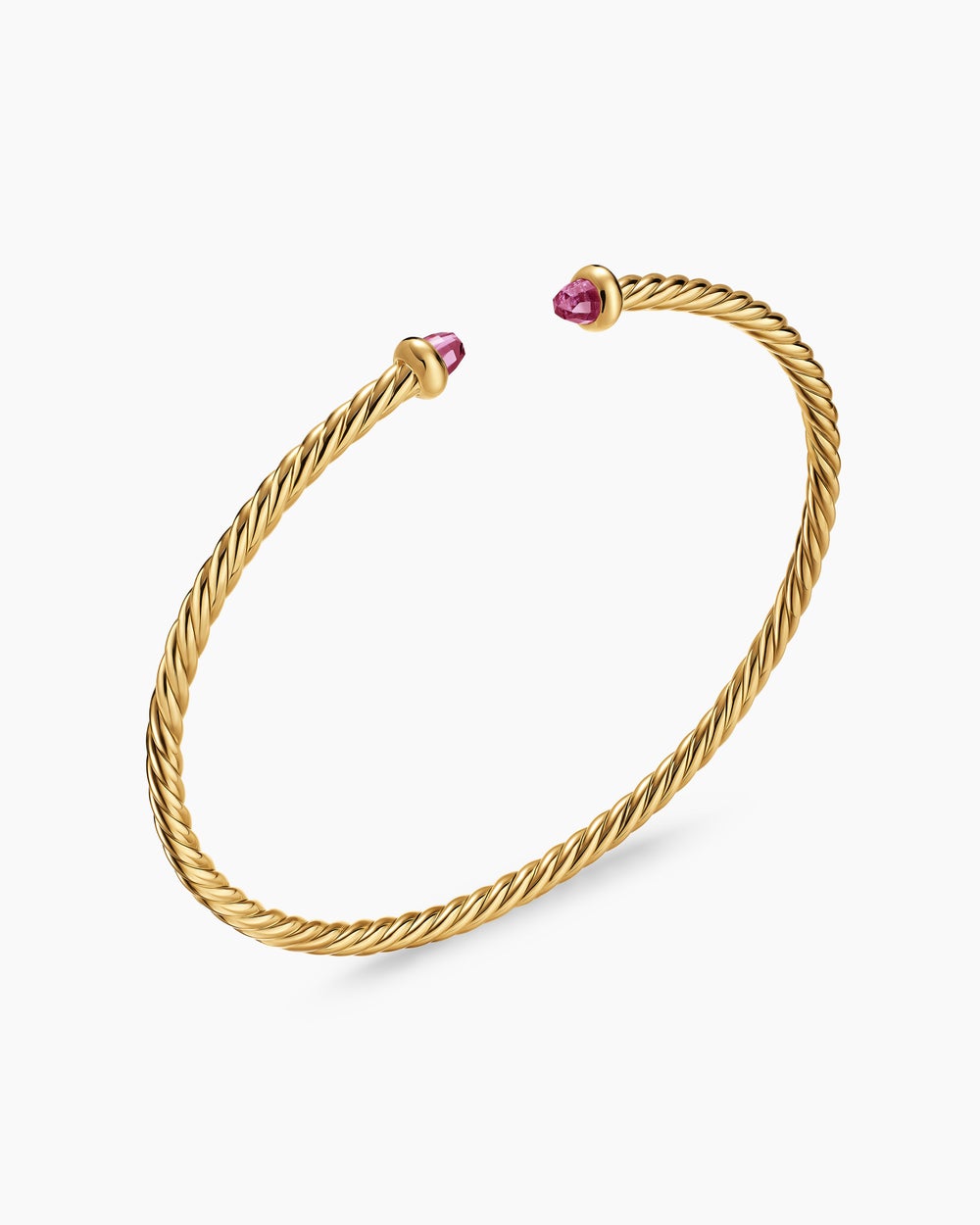 Womens Micro Cablespira Flex Bracelet in 18K Yellow Gold, 2.6mm
