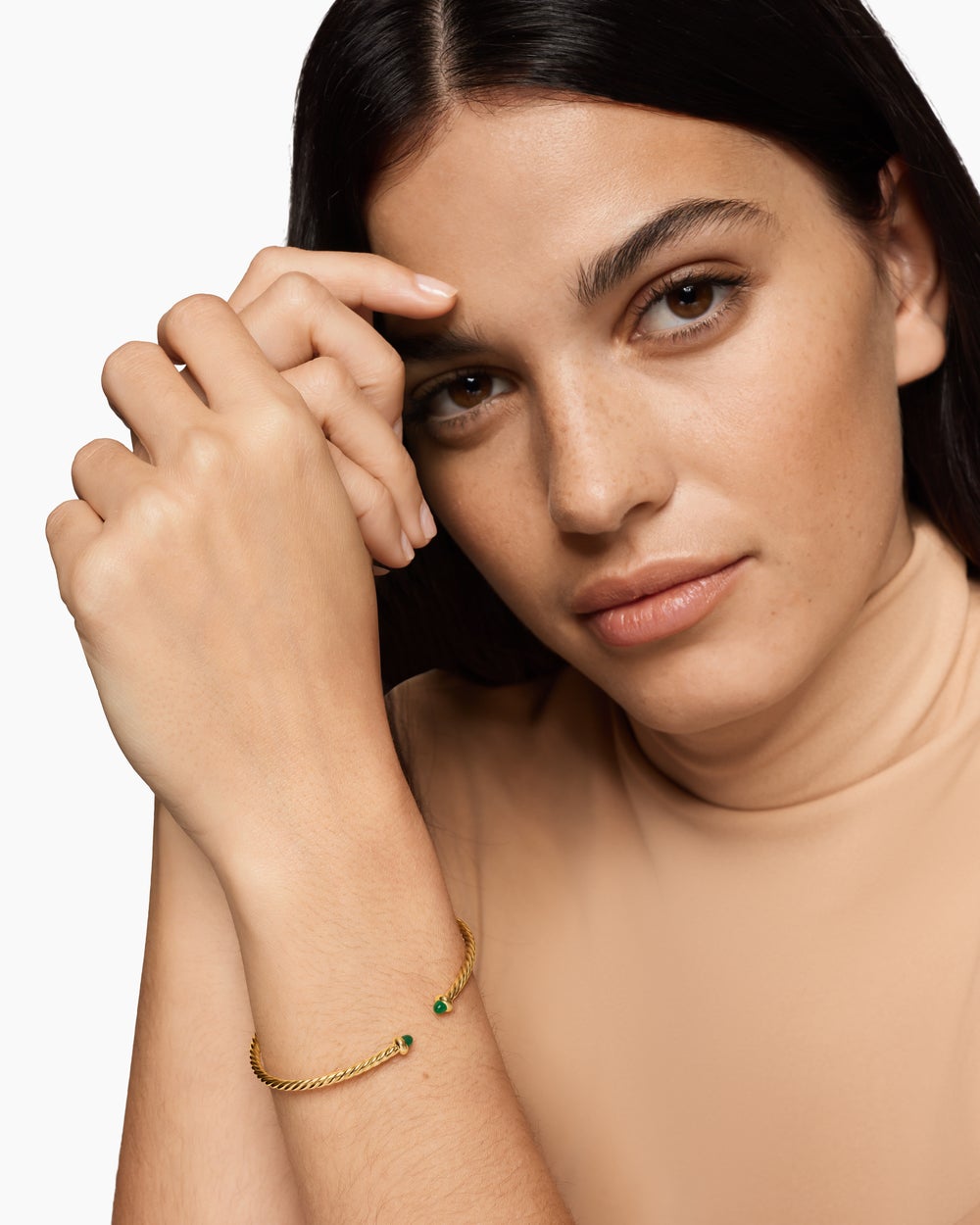 Womens Micro Cablespira Flex Bracelet in 18K Yellow Gold, 2.6mm