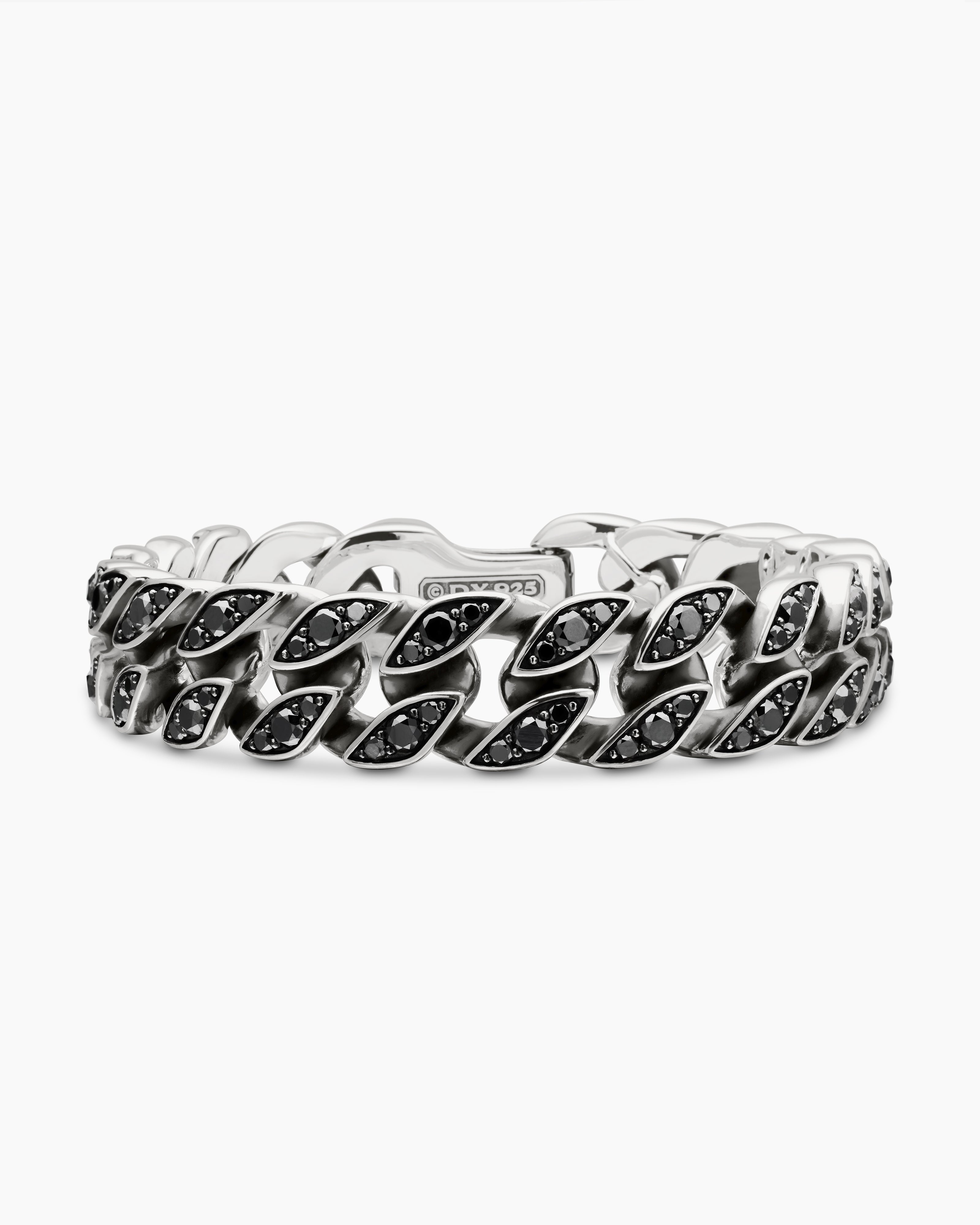 Bracelet Curb Chain en argent sterling, 14,5 mm hommes 