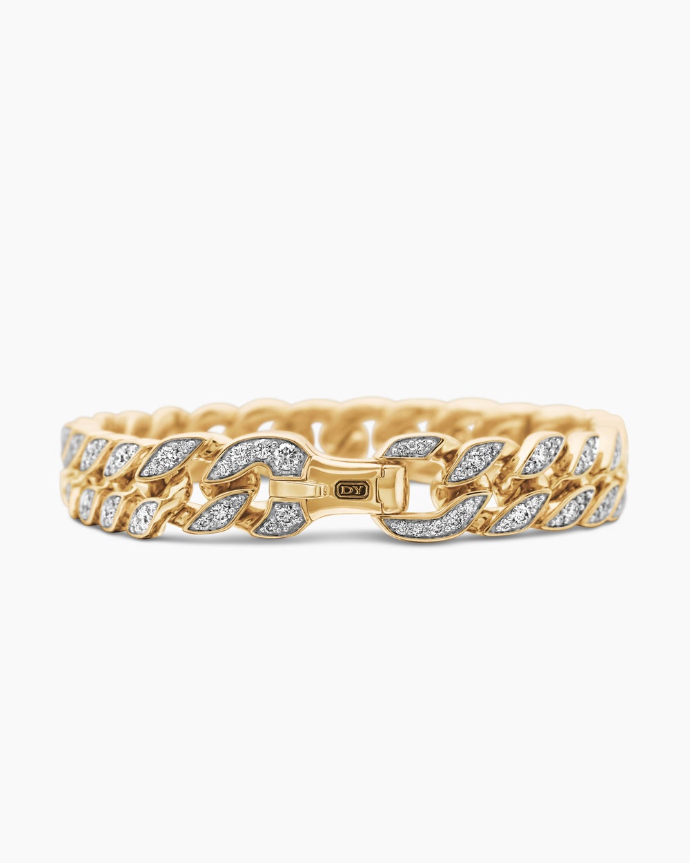 Mens Curb Chain Bracelet in 18K Yellow Gold, 11.5mm
