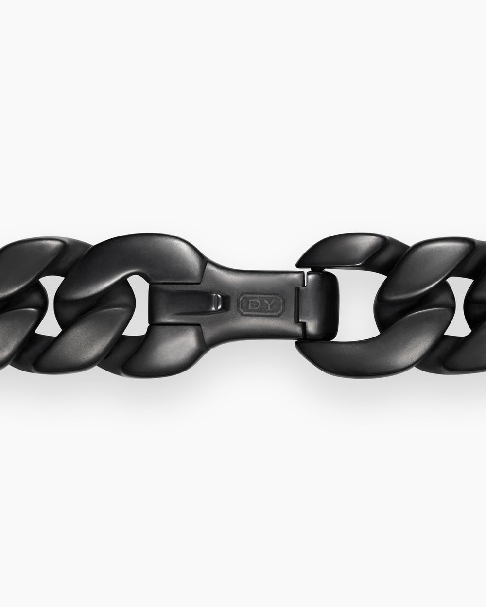 Mens Curb Chain Bracelet in Black Titanium, 11.5mm