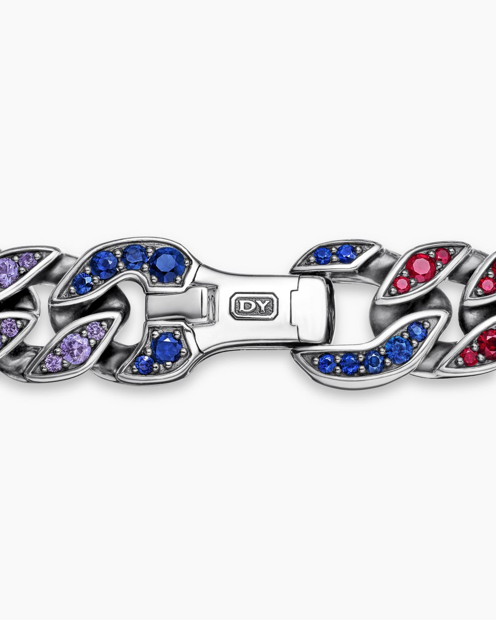 Mens Curb Chain Bracelet in Sterling Silver, 11.5mm