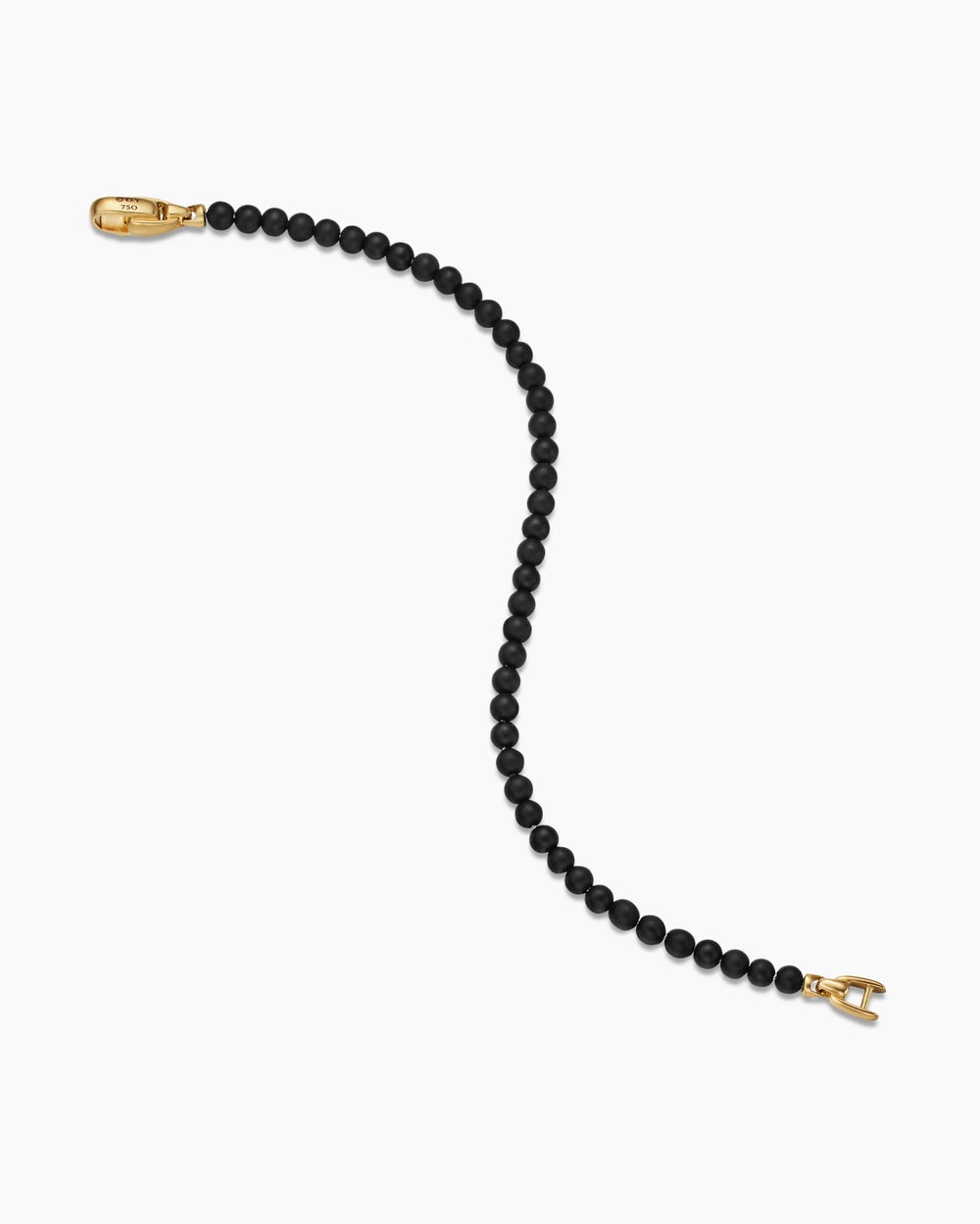Mens Spiritual Beads Bracelet with 18K Yellow Gold, 4mm