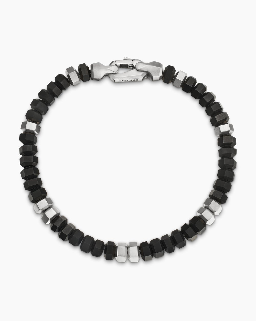 Bracelet de perles Hex en argent sterling, 6 mm hommes
