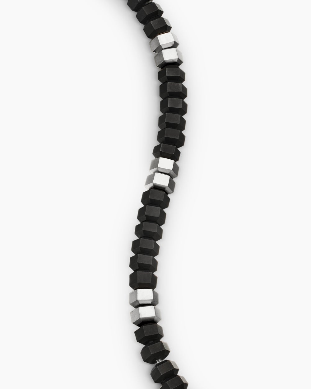 Bracelet de perles Hex en argent sterling, 6 mm hommes