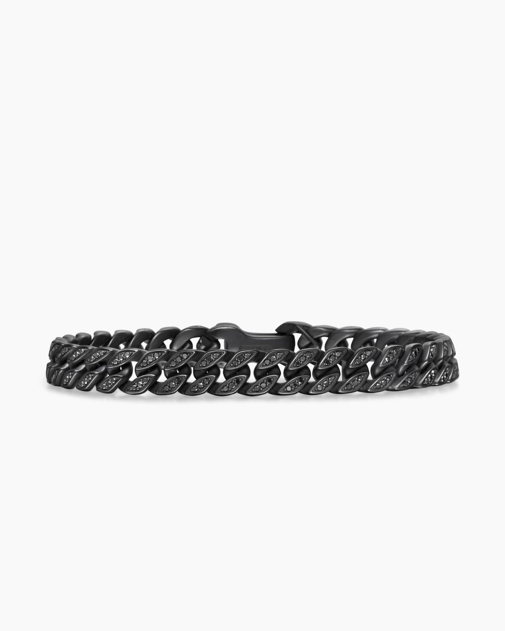 Mens Curb Chain Bracelet in Black Titanium, 8mm