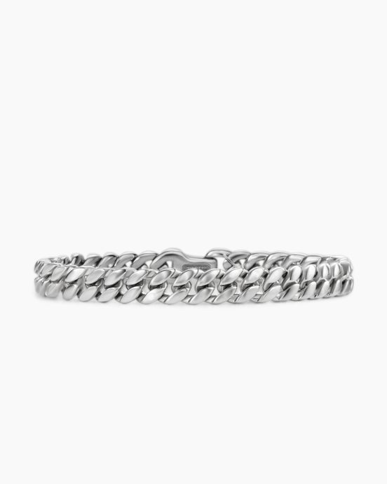 Curb Chain Bracelet in Platinum, 8mm