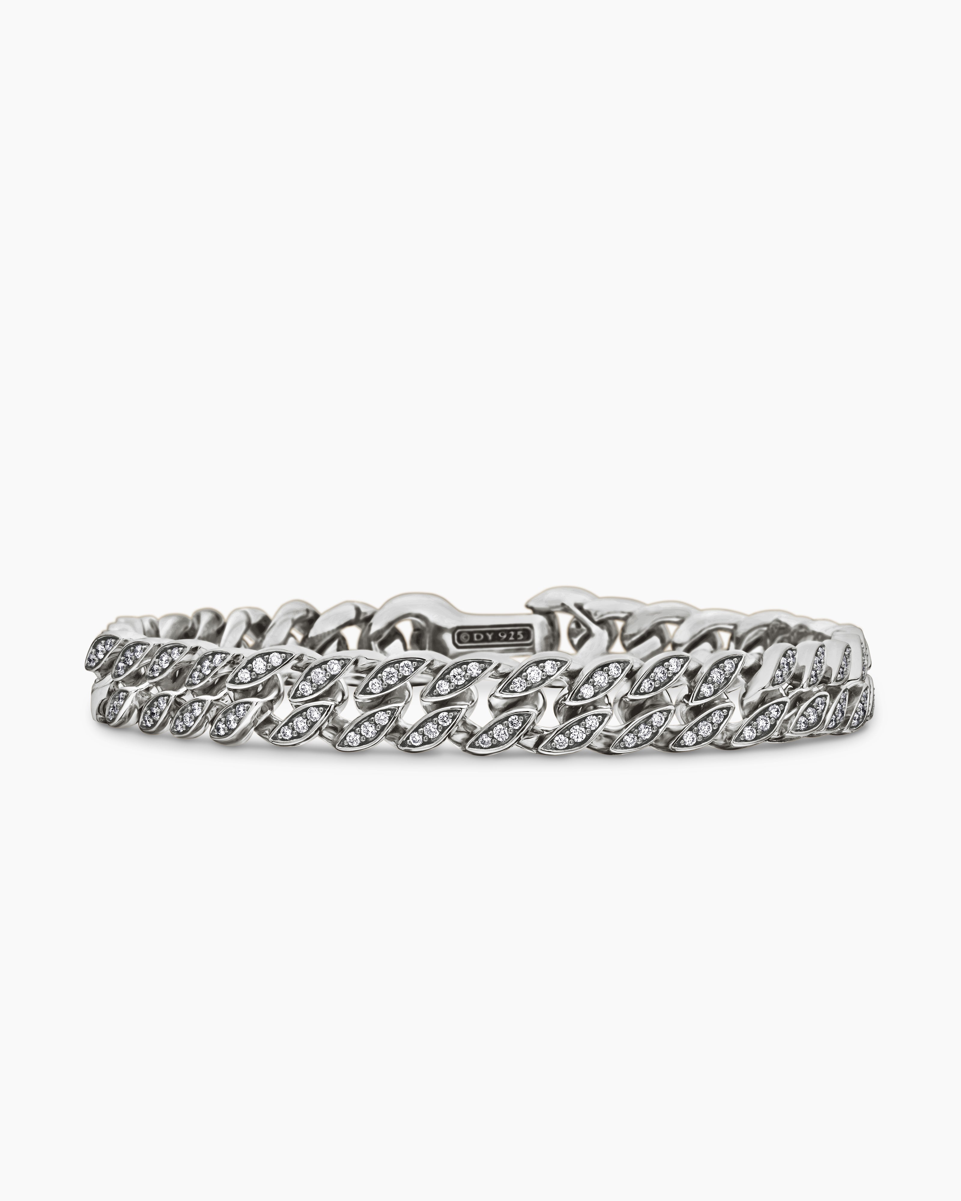 Bracelet Curb Chain en argent sterling, 8 mm hommes 