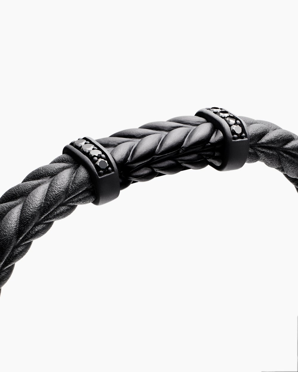 Bracelet Chevron en caoutchouc avec titane noir, 9 mm hommes