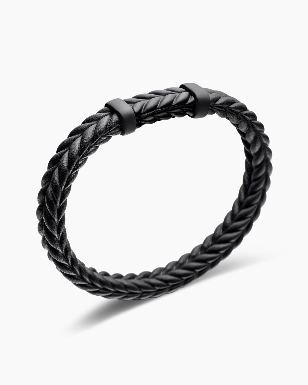 Bracelet Chevron en caoutchouc avec titane noir, 9 mm hommes
