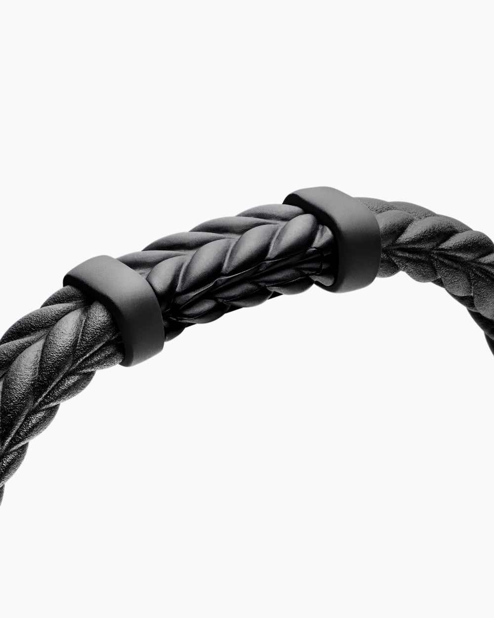 Bracelet Chevron en caoutchouc avec titane noir, 9 mm hommes