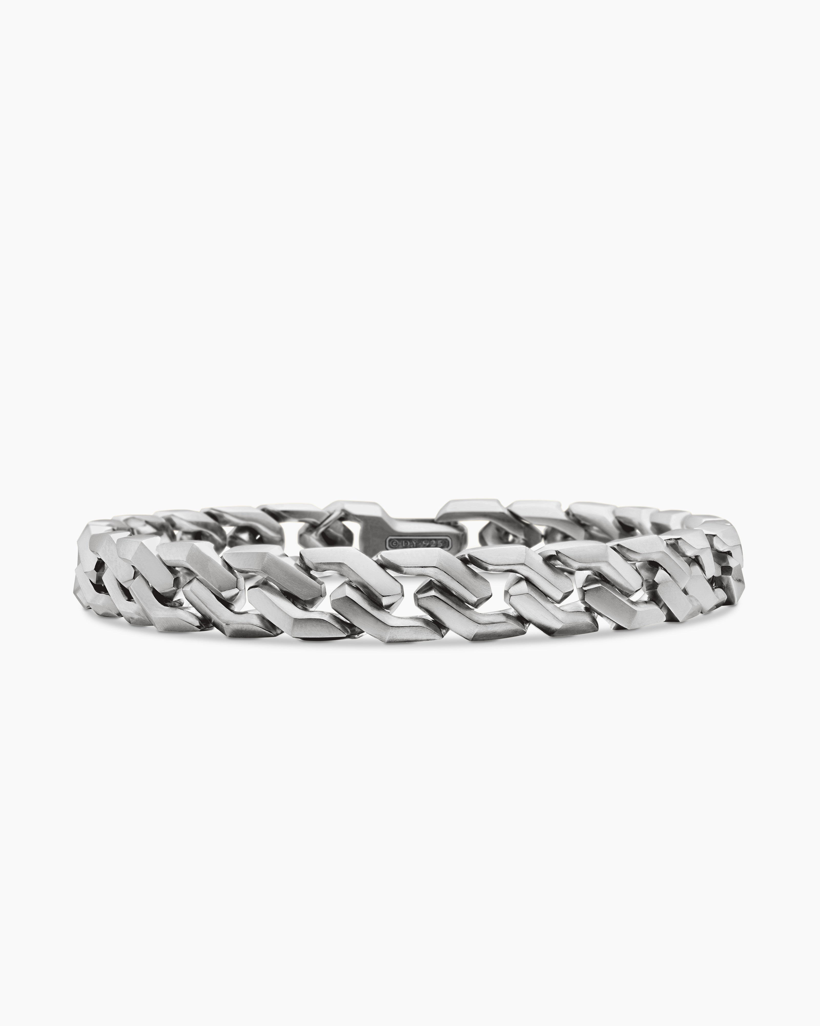 Men Titanium Curb Chain Bracelet in Anthracite | David Yurman