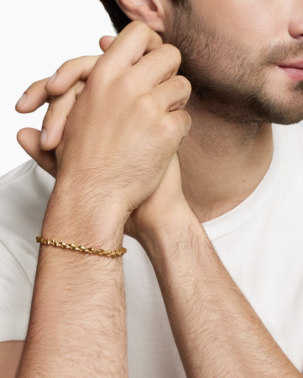 Mens Armory Chain Bracelet in 18K Yellow Gold, 4mm