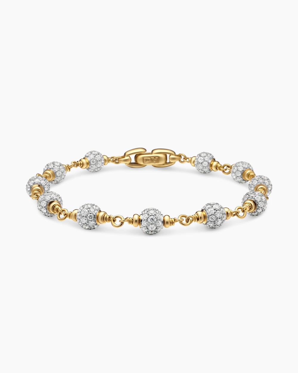 Mens Spiritual Beads Bracelet in 18K Yellow Gold, 6mm