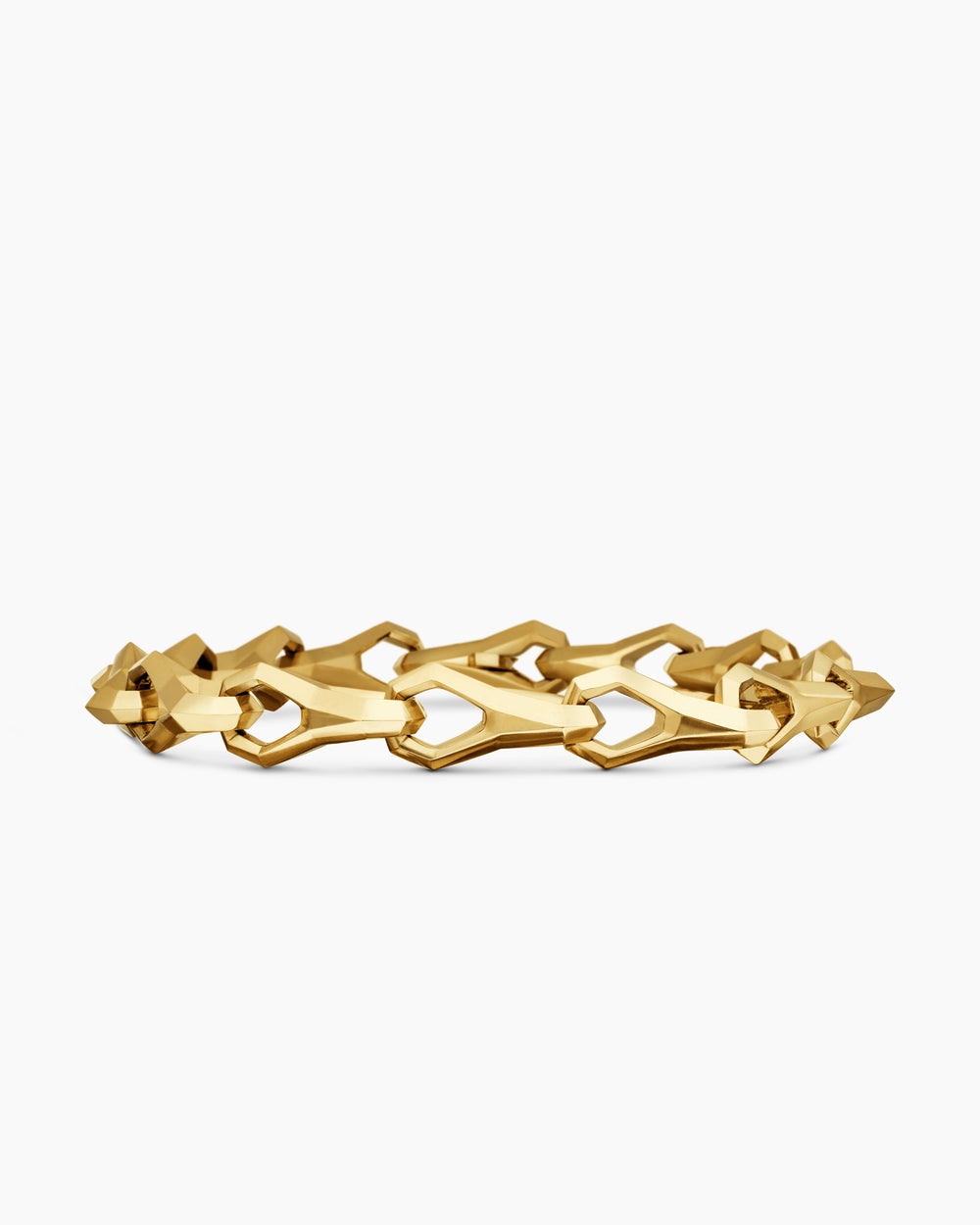 Bracelet à maillons à facettes en or jaune 18 carats, 9 mm homme