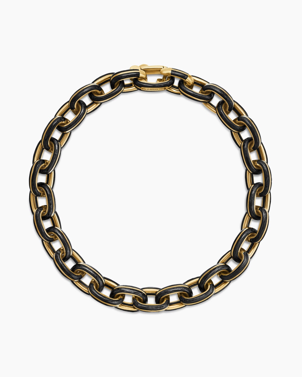 Mens Streamline Oval Link Bracelet in 18K Yellow Gold, 8.5mm
