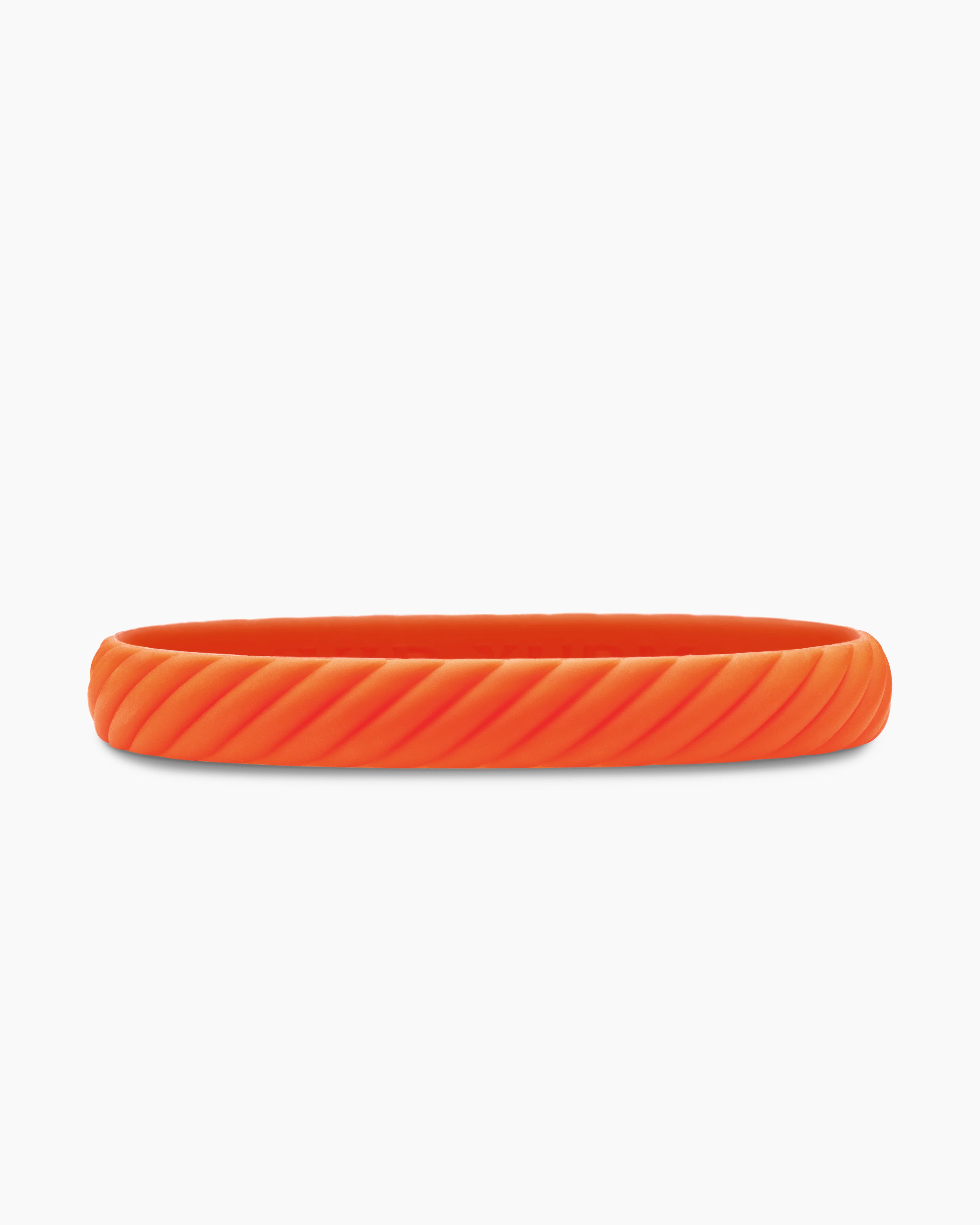 Cable Orange Rubber Bracelet, 10mm