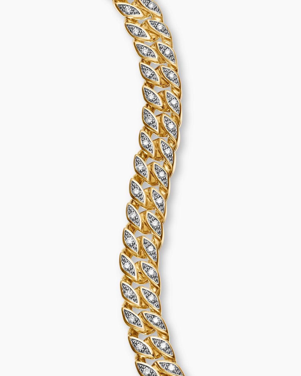 Mens Curb Chain Bracelet in 18K Yellow Gold, 6mm