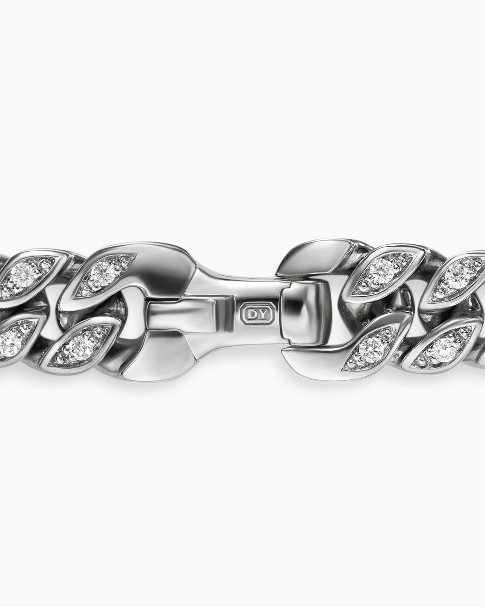 Mens Curb Chain Bracelet in Platinum, 6mm