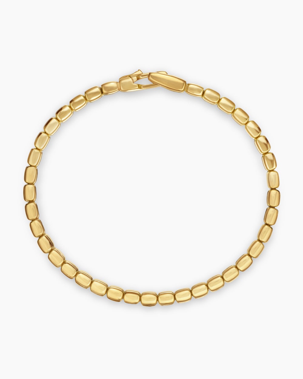 Mens Spiritual Beads Tile Bracelet in 18K Yellow Gold, 4.7mm