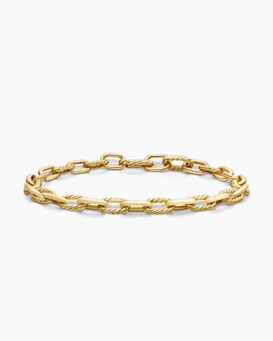 Bracelet chaîne DY Madison® en or jaune 18 carats, 6 mm