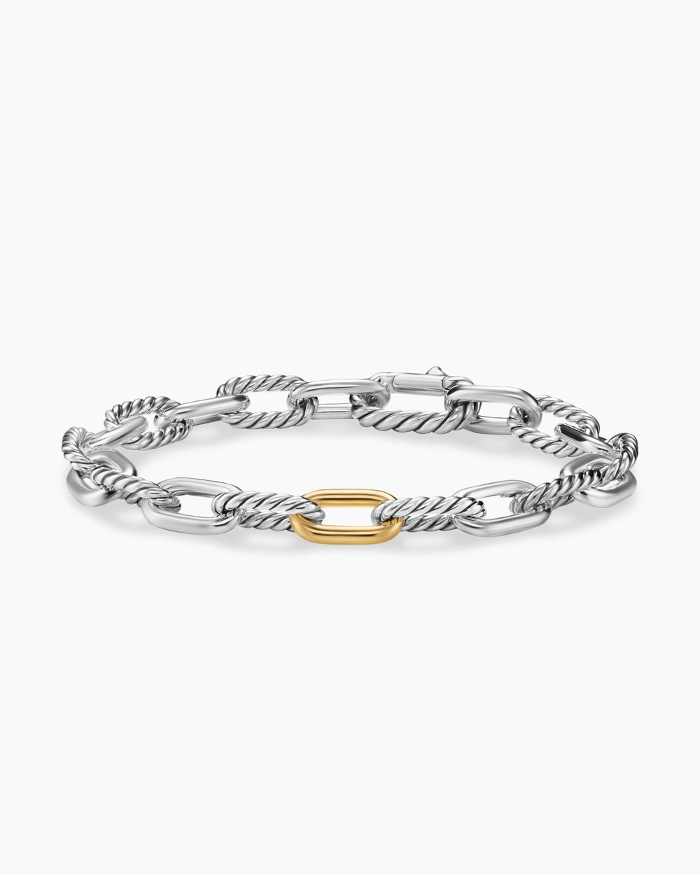 Bracelet chaîne DY Madison en argent sterling avec or jaune 18 carats, 8,5 mm hommes