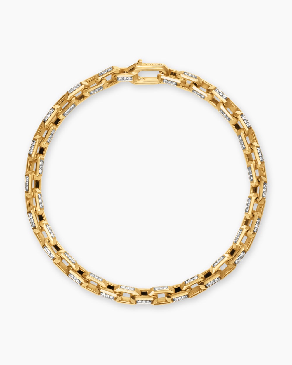 Mens Streamline Link Bracelet in 18K Yellow Gold, 5.5mm