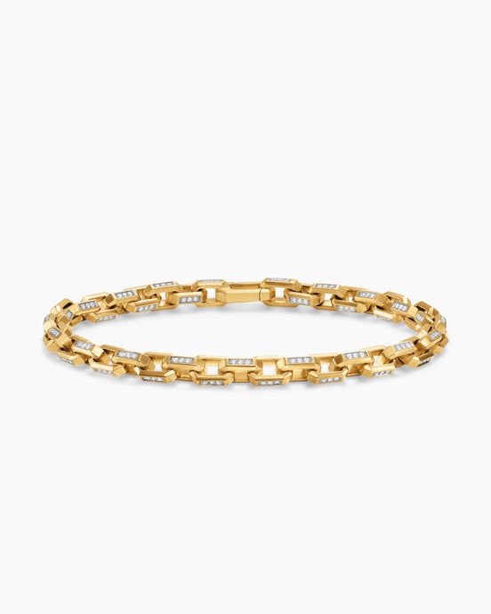 Streamline® Link Bracelet in 18K Yellow Gold with Diamonds, 5.5mm