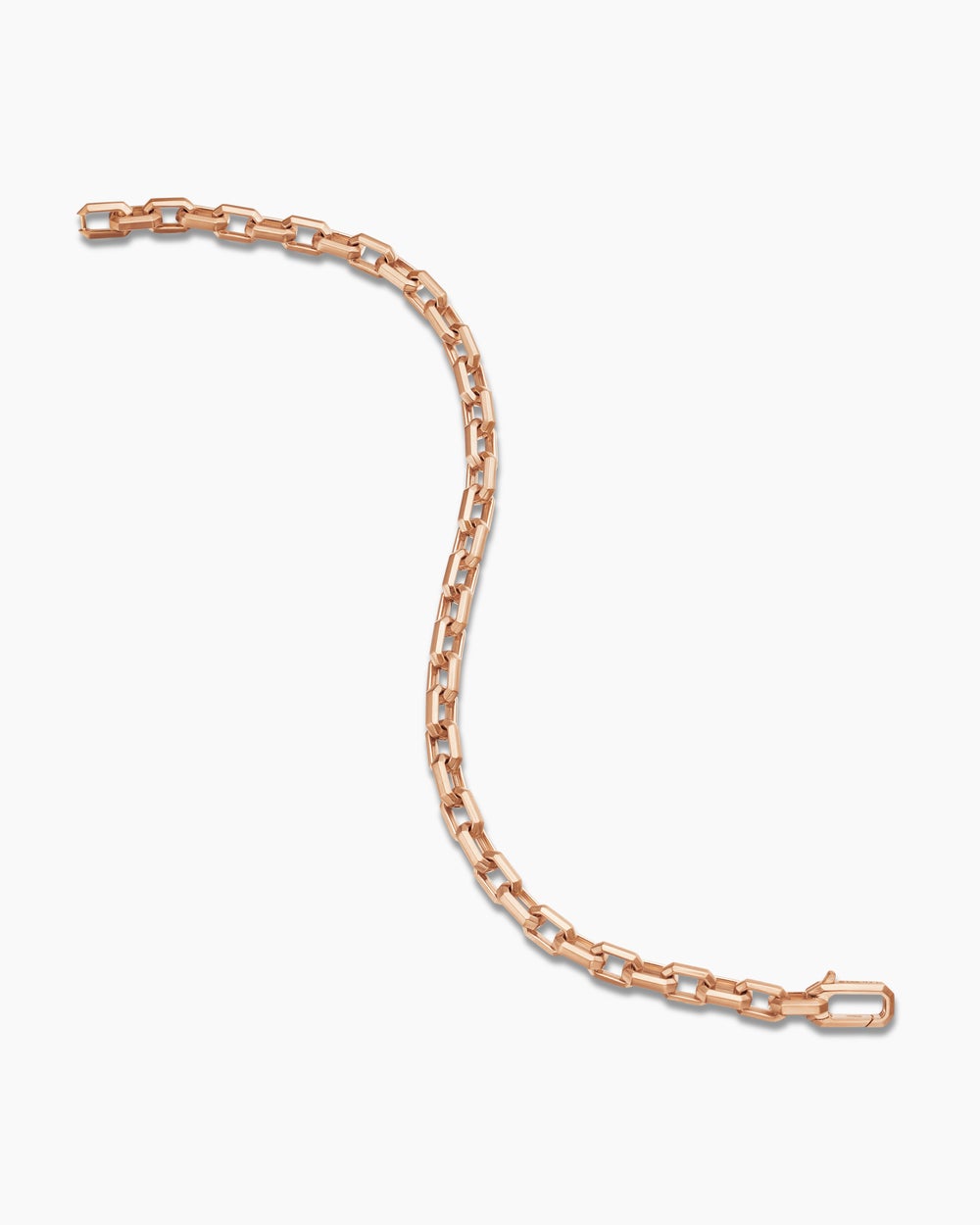 Mens Streamline Link Bracelet in 18K Rose Gold, 5.5mm