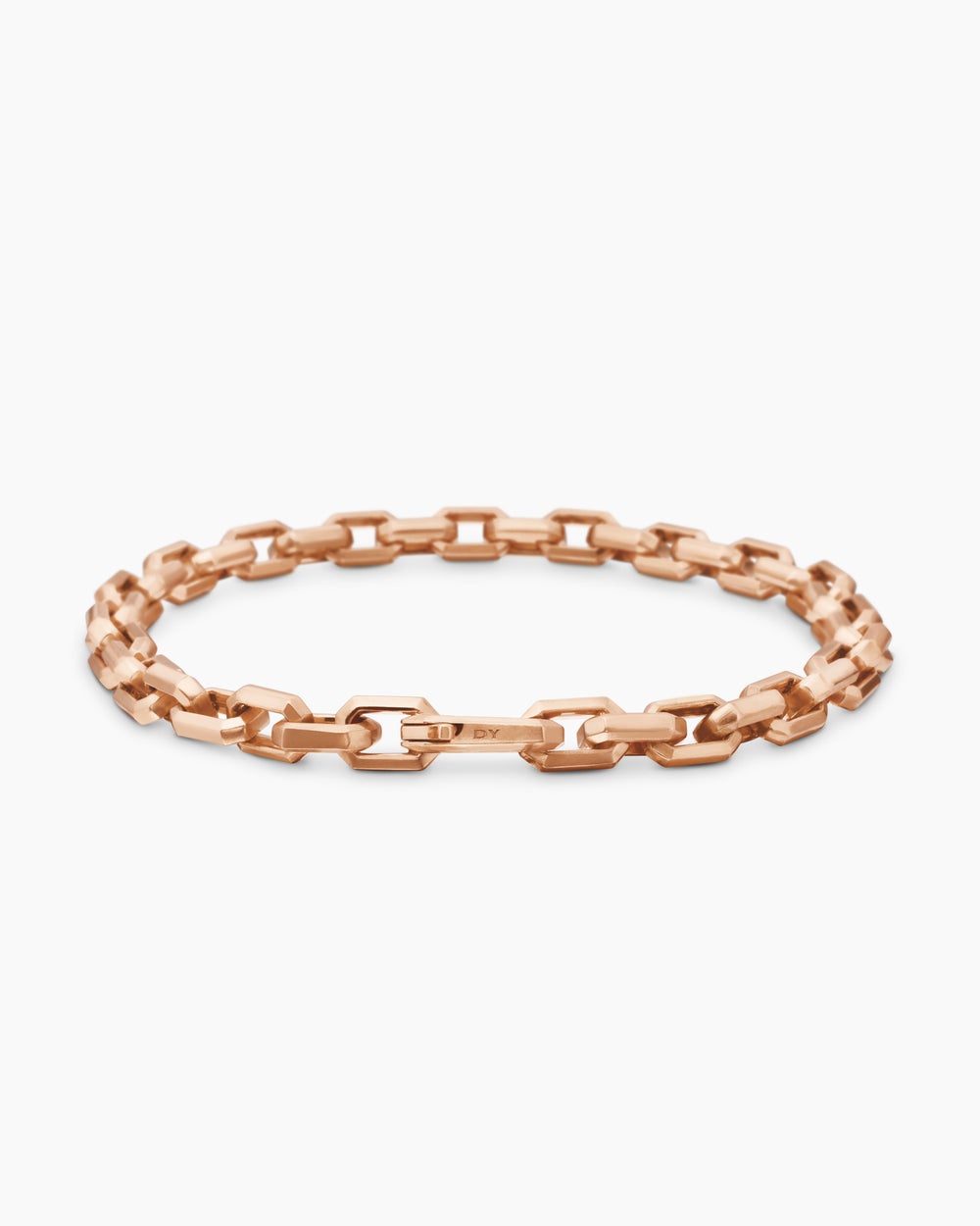 Mens Streamline Link Bracelet in 18K Rose Gold, 5.5mm