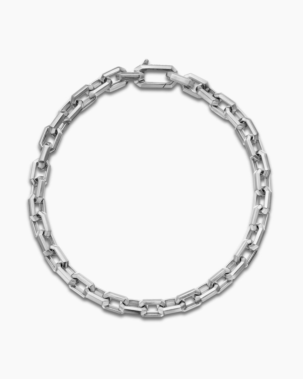 Mens Streamline Link Bracelet in Sterling Silver, 5.5mm