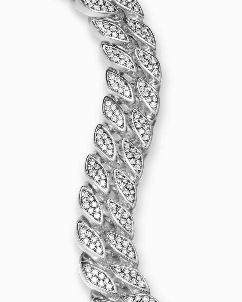 Mens Curb Chain Bracelet in Sterling Silver, 18mm