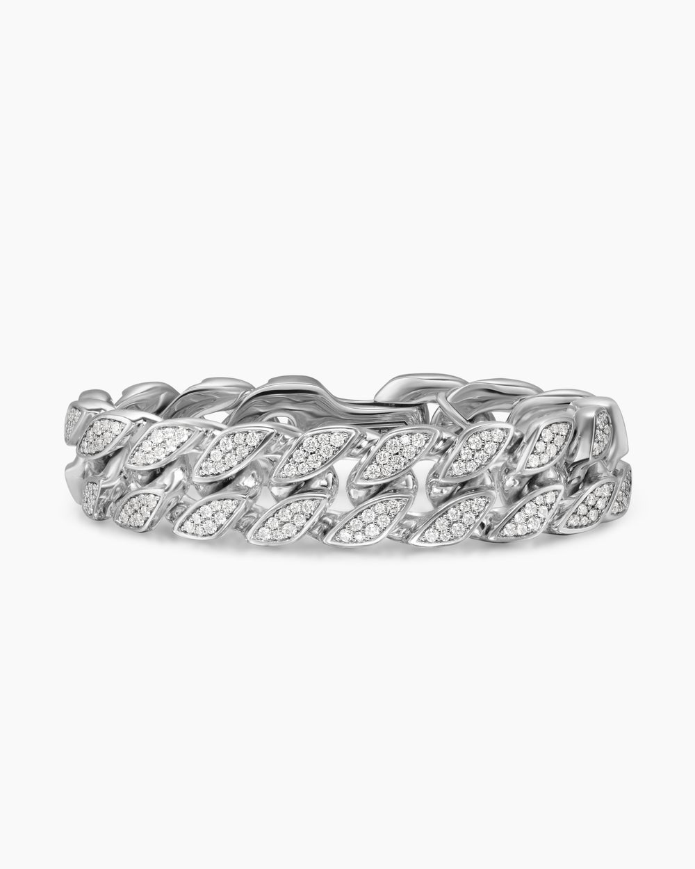 Mens Curb Chain Bracelet in Sterling Silver, 18mm
