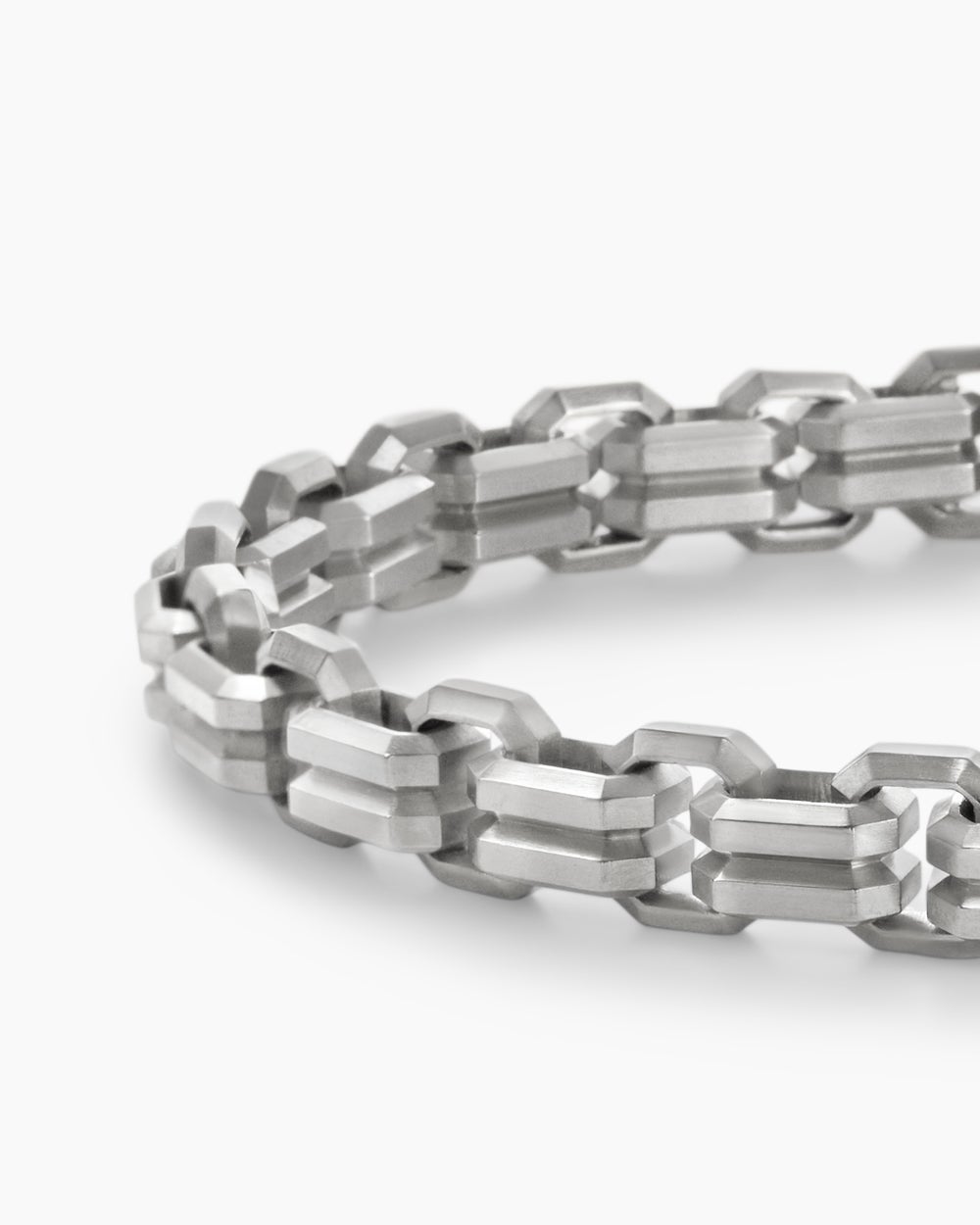Mens Streamline® Double Link Bracelet in Sterling Silver, 8mm