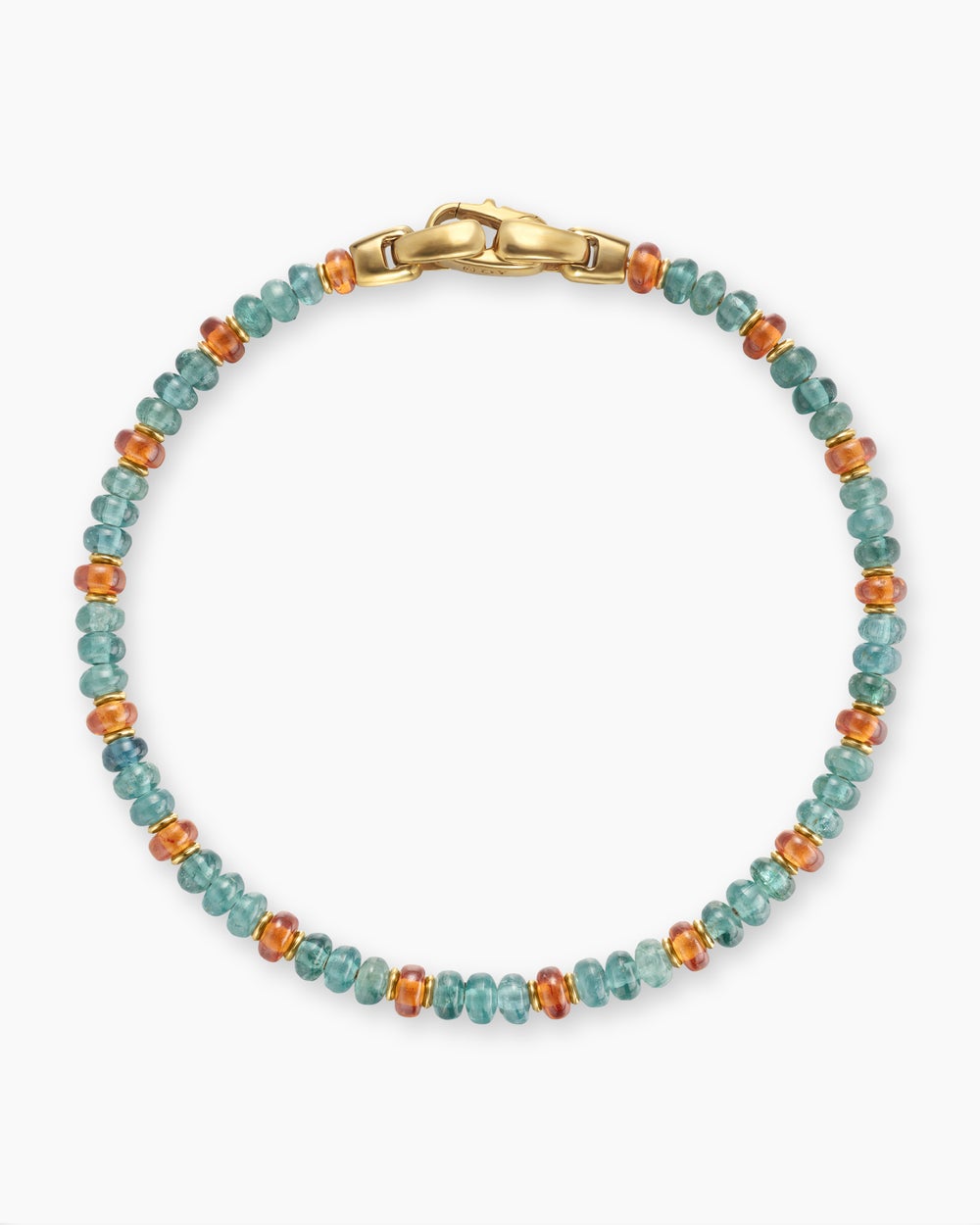 Mens Spiritual Beads Bracelet in 18K Yellow Gold, 4mm
