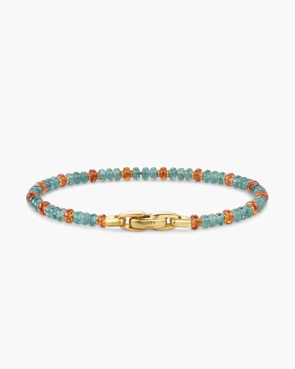 Mens Spiritual Beads Bracelet in 18K Yellow Gold, 4mm