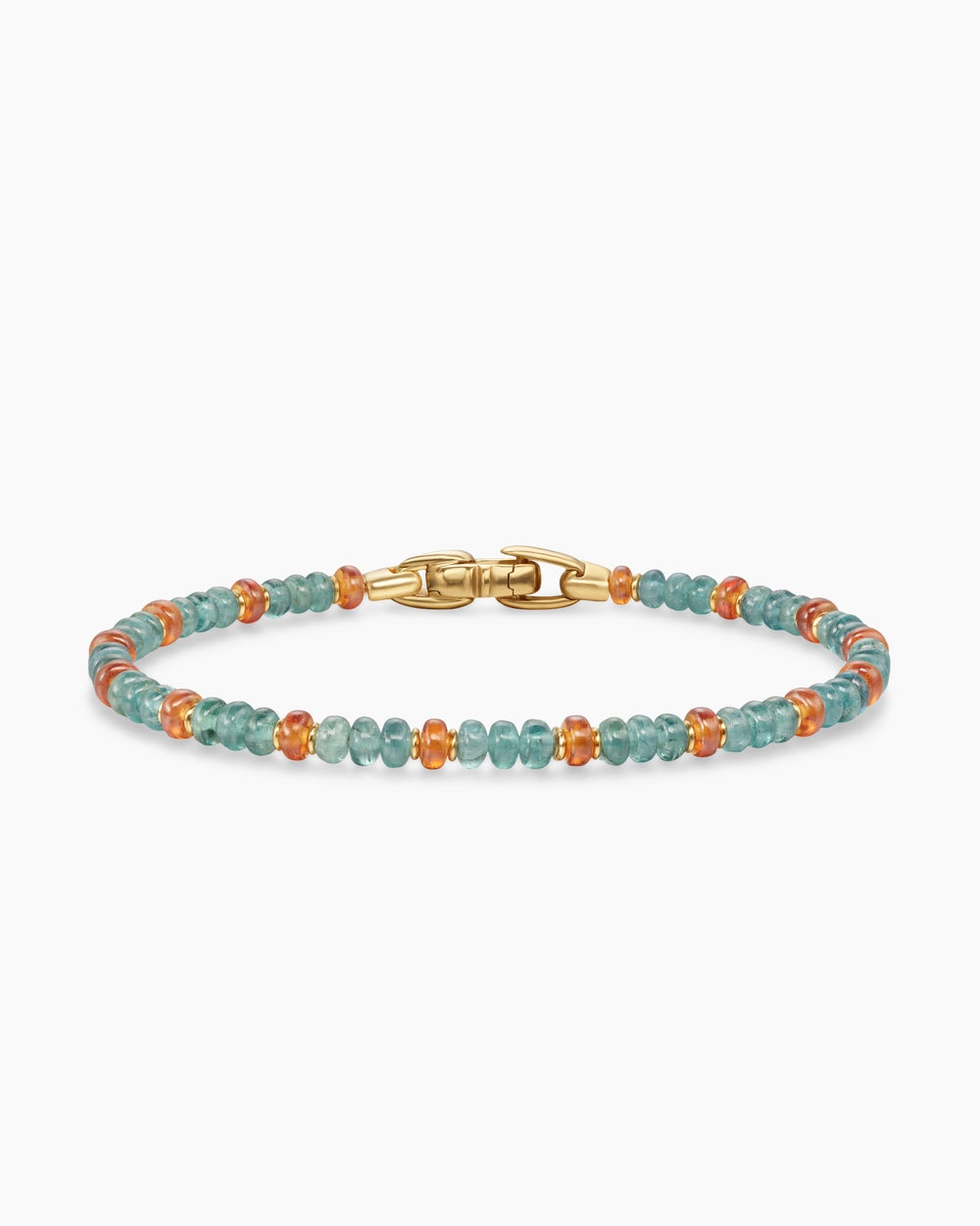 Mens Spiritual Beads Bracelet in 18K Yellow Gold, 4mm