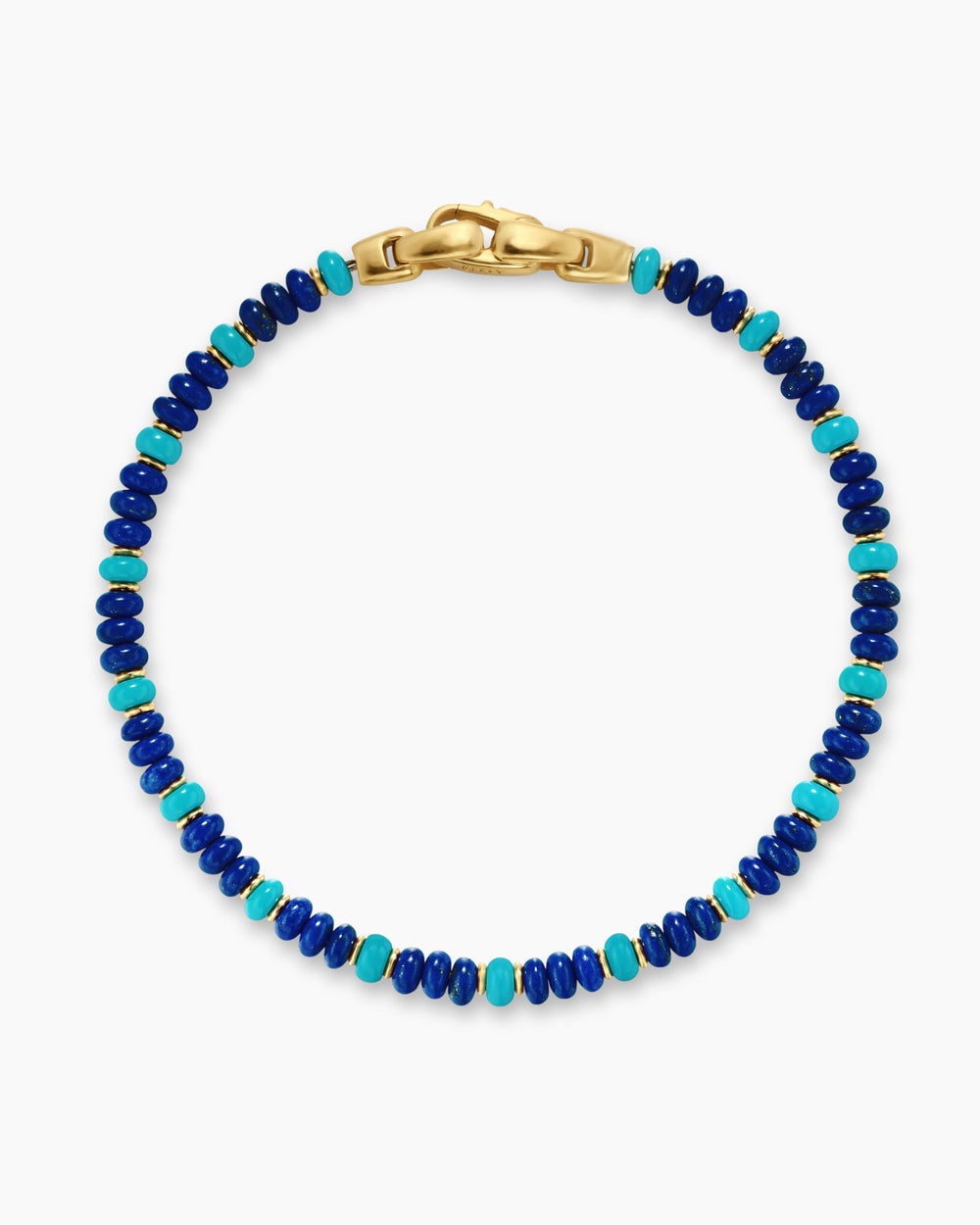 Mens Spiritual Beads Bracelet in 18K Yellow Gold, 4mm
