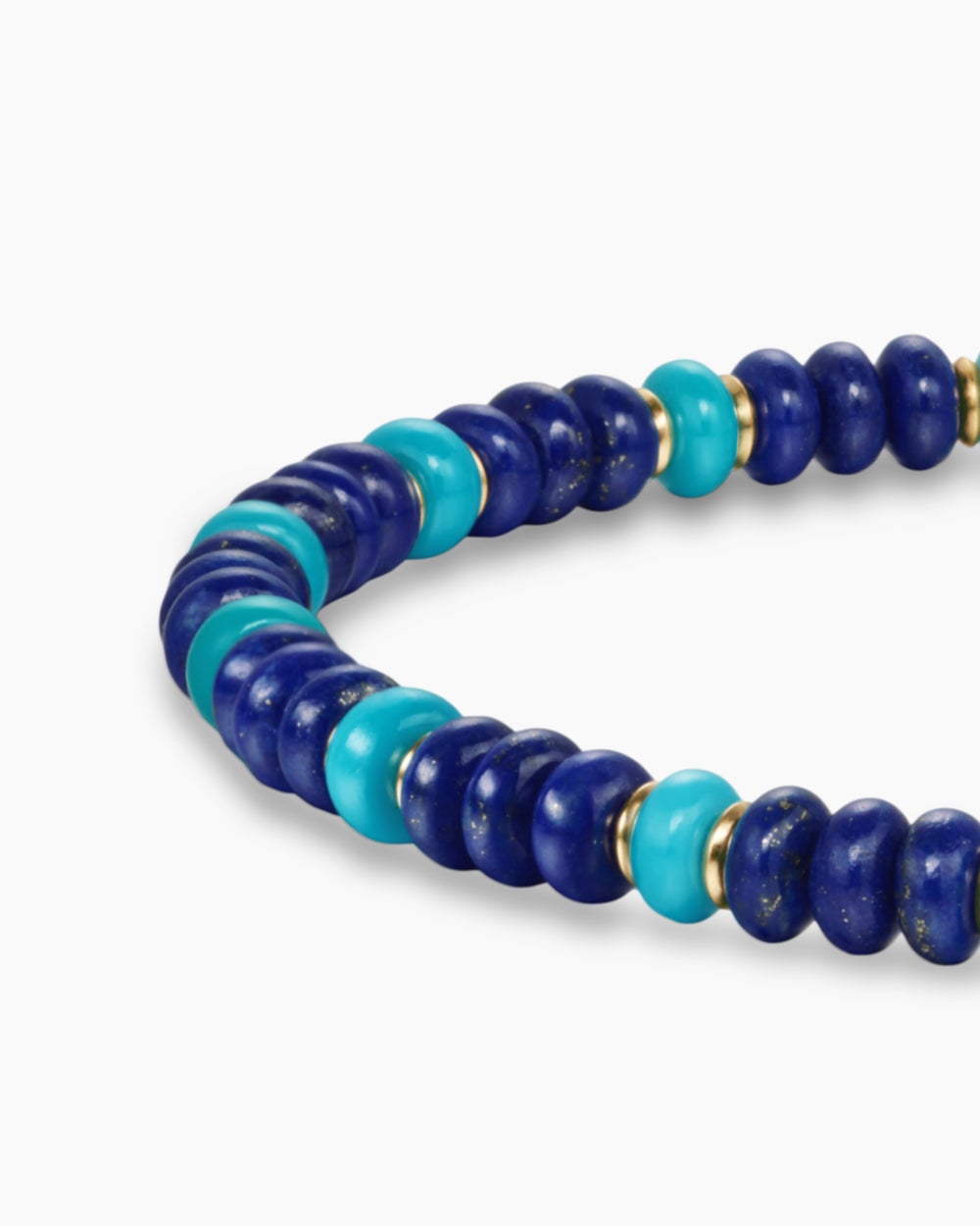 Mens Spiritual Beads Bracelet in 18K Yellow Gold, 4mm