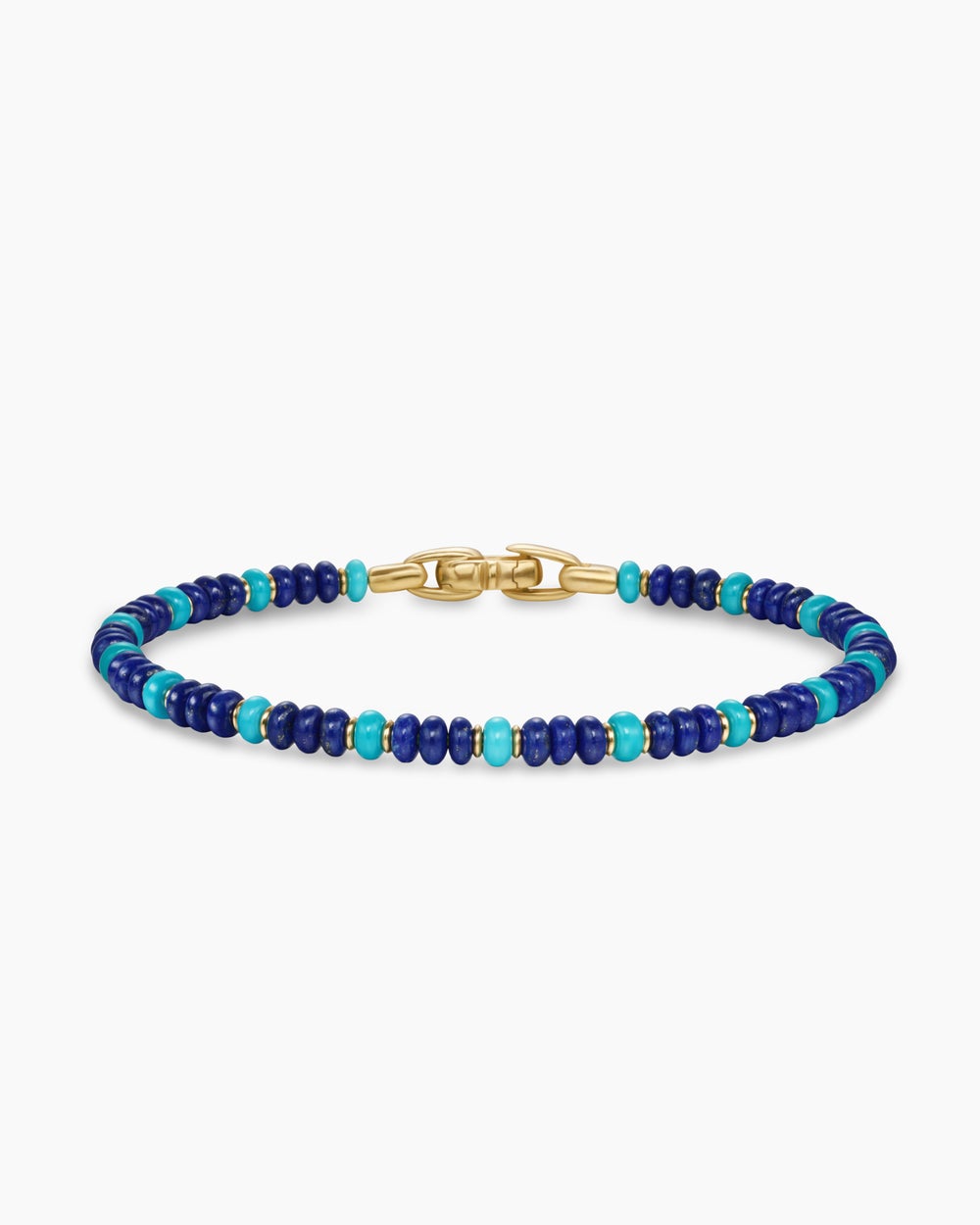 Mens Spiritual Beads Bracelet in 18K Yellow Gold, 4mm