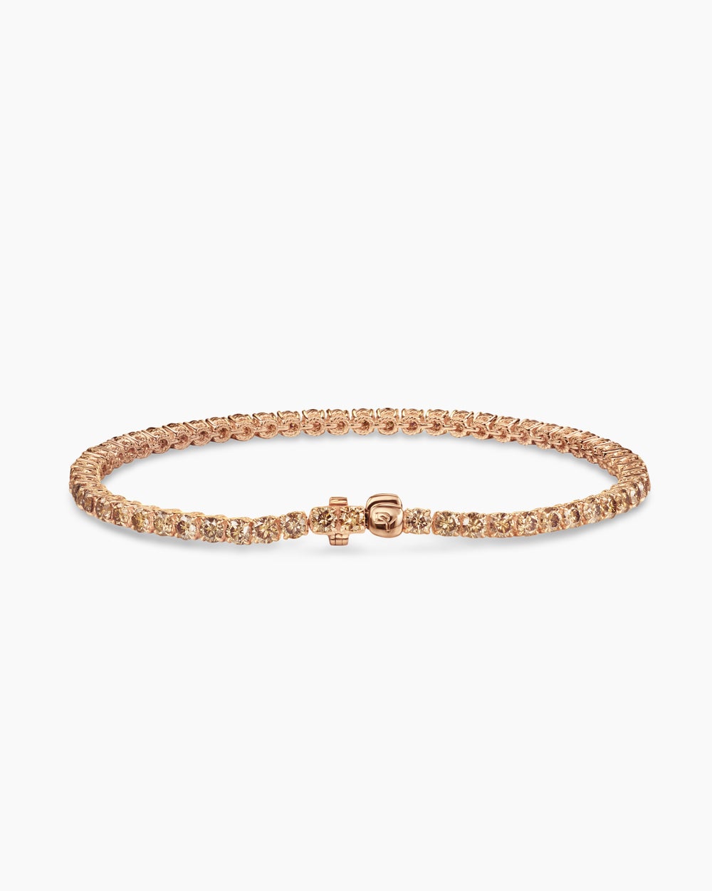 Mens Tennis Bracelet in 18K Rose Gold, 3mm
