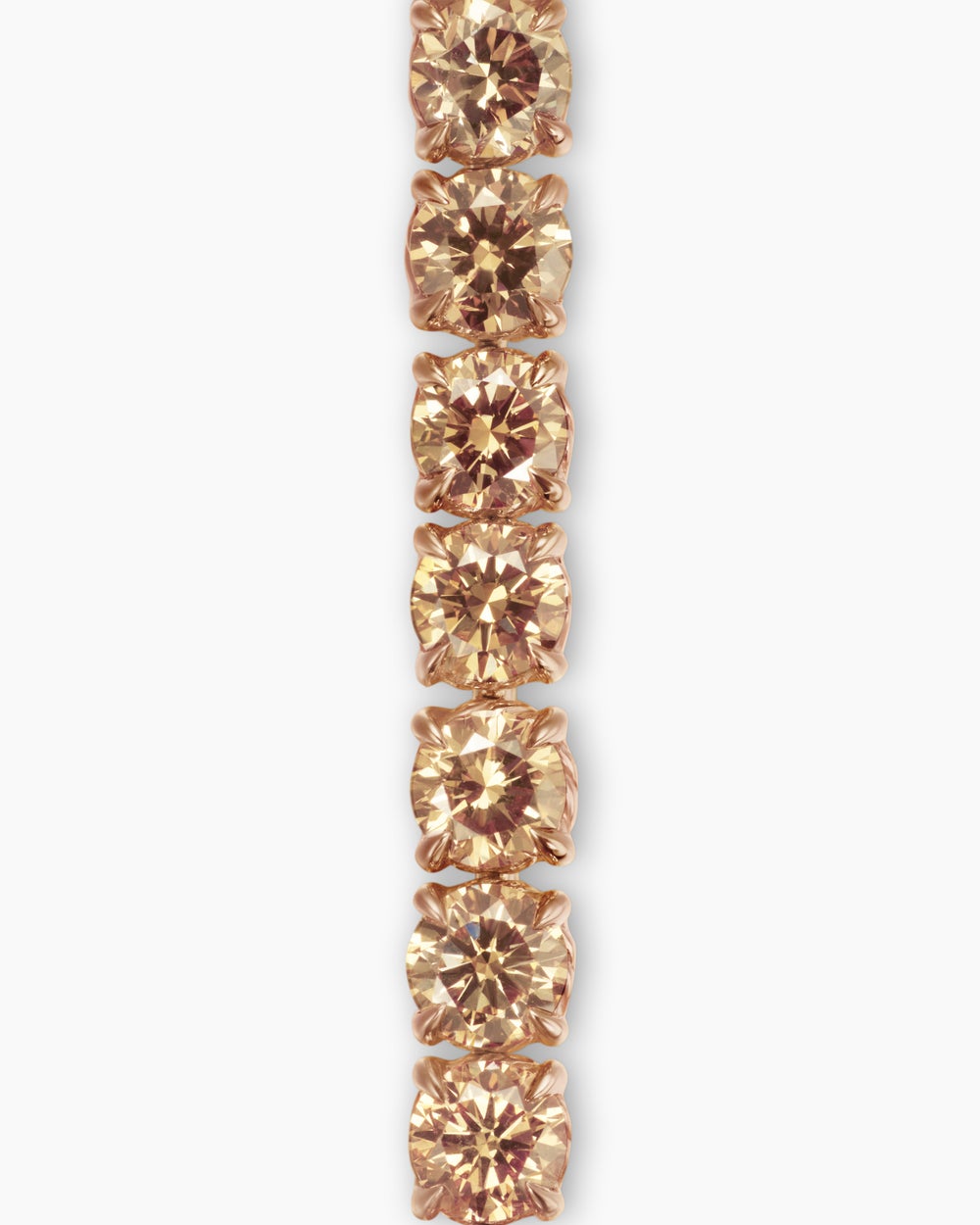 Mens Tennis Bracelet in 18K Rose Gold, 3mm