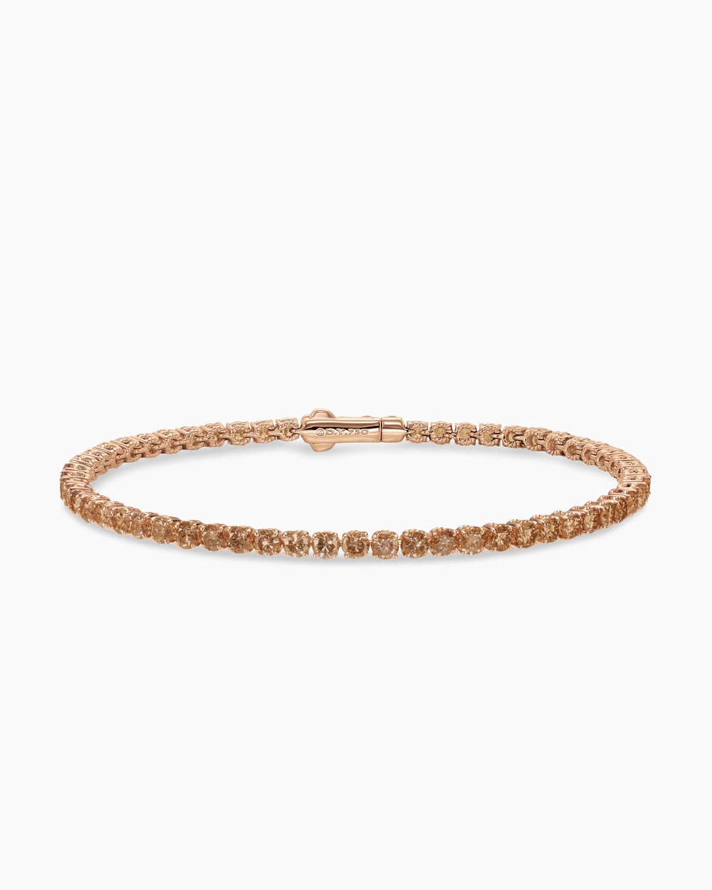 Mens Tennis Bracelet in 18K Rose Gold, 3mm