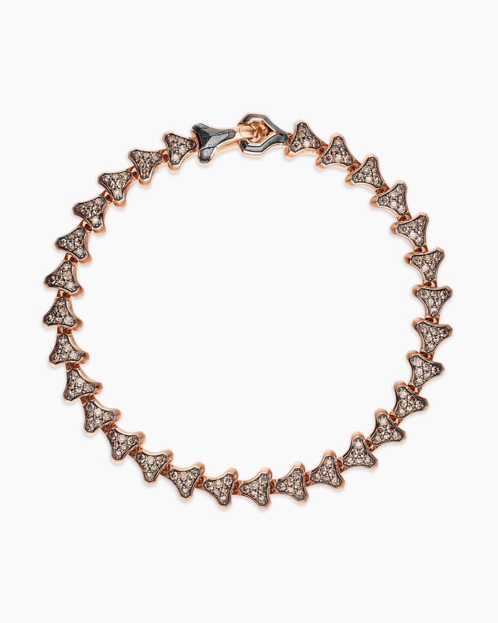 Mens Armory Link Bracelet in 18K Rose Gold, 7.5mm